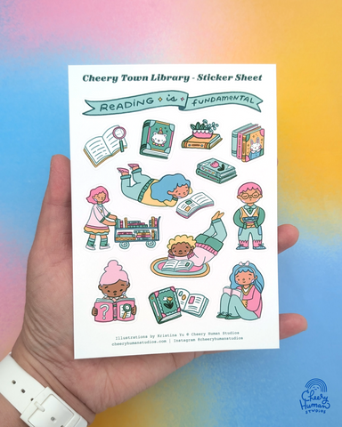 Cheery Town Library - Decorative Sticker Sheet