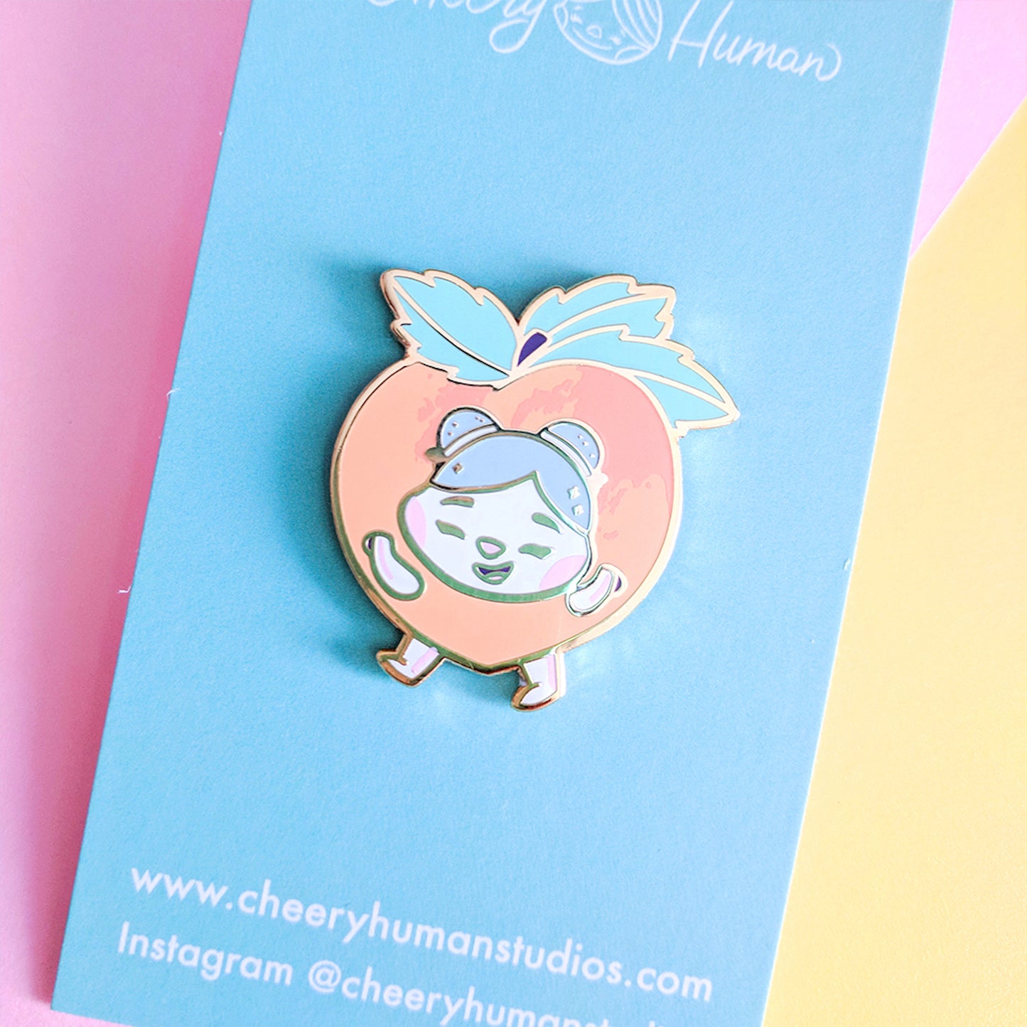 Cheery Peach - Enamel Pin