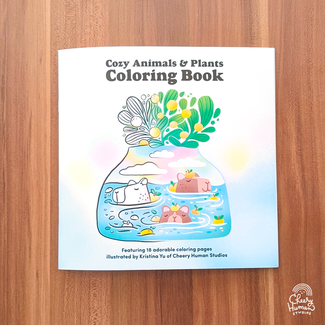 Cozy Animals & Plants Coloring Book
