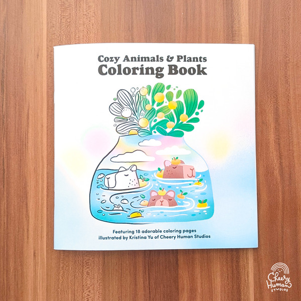 Cozy Animals & Plants Coloring Book