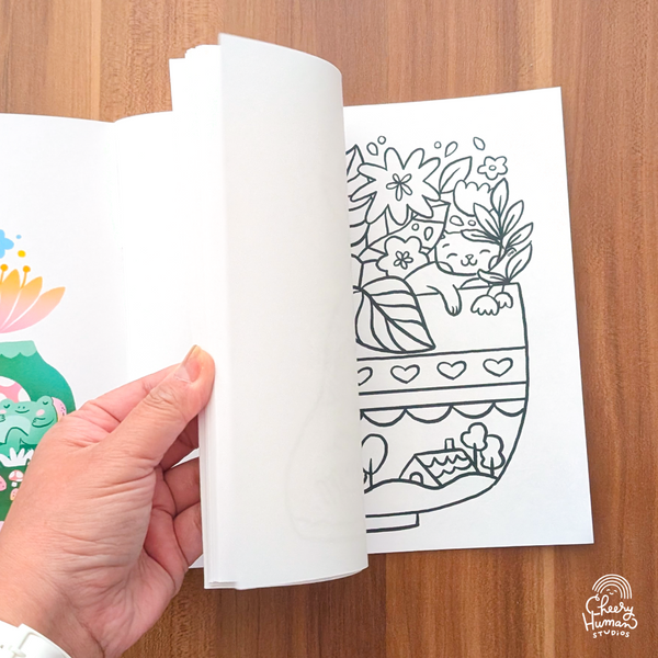 Cozy Animals & Plants Coloring Book