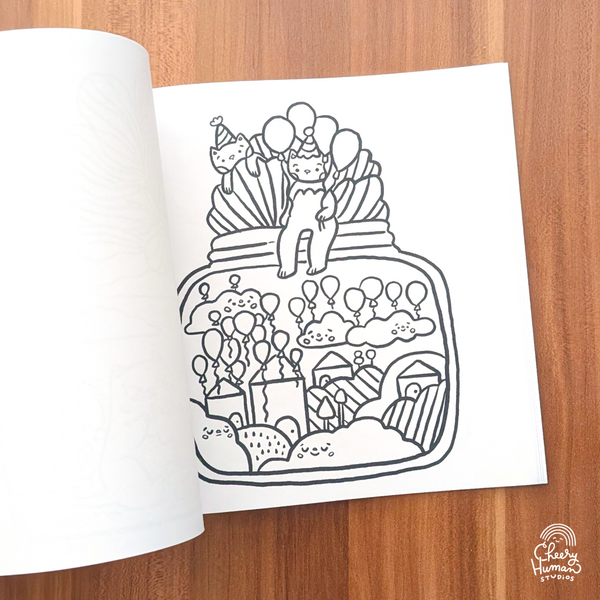 Cozy Animals & Plants Coloring Book