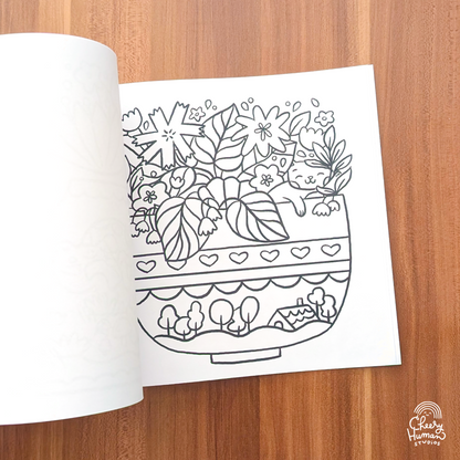 Cozy Animals & Plants Coloring Book