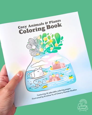 Cozy Animals & Plants Coloring Book