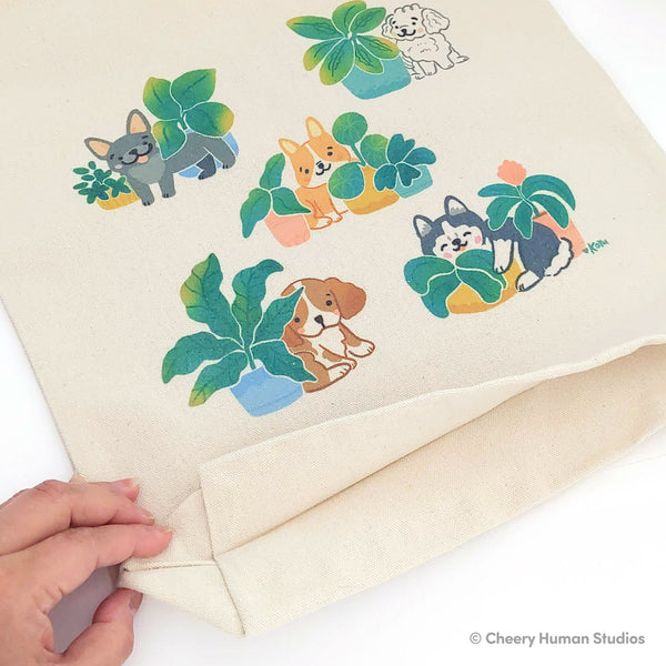 Dogs & Plants - Canvas Tote Bag