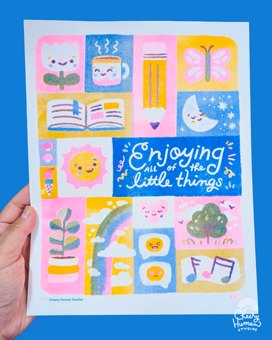 *Limited Edition* Enjoying the Little Things - Risograph Art Print