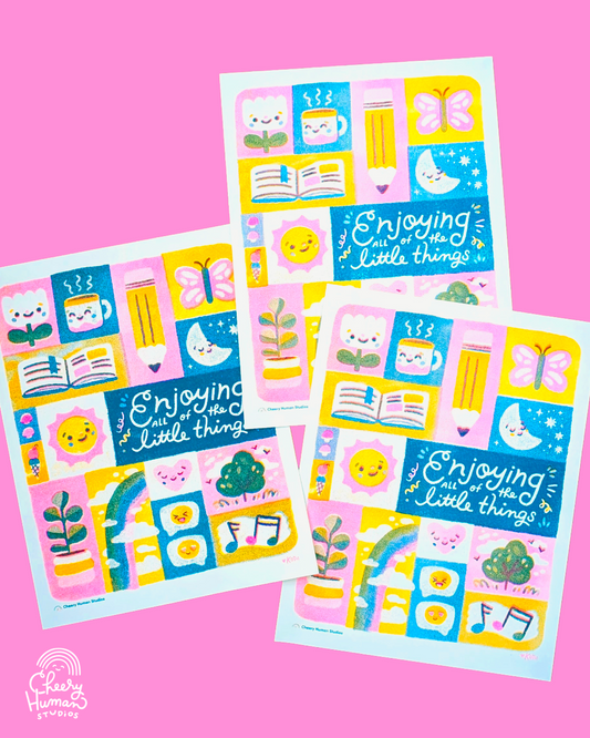 *Limited Edition* Enjoying the Little Things - Risograph Art Print
