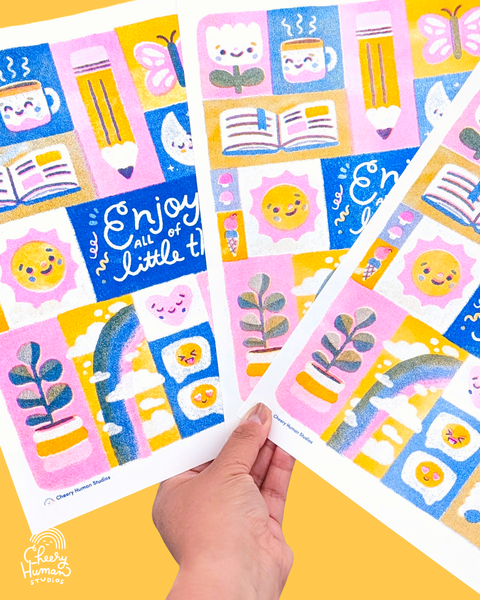*Limited Edition* Enjoying the Little Things - Risograph Art Print