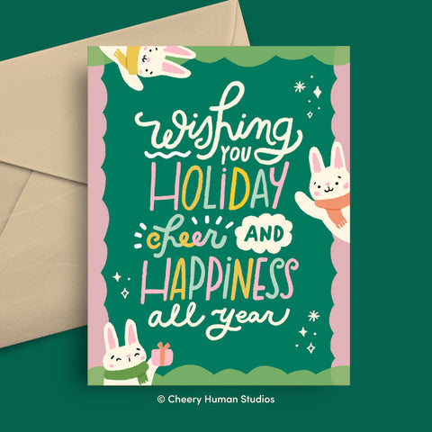 Holiday Cheer and Happiness - Greeting Card ✺ Christmas ✺ Holiday