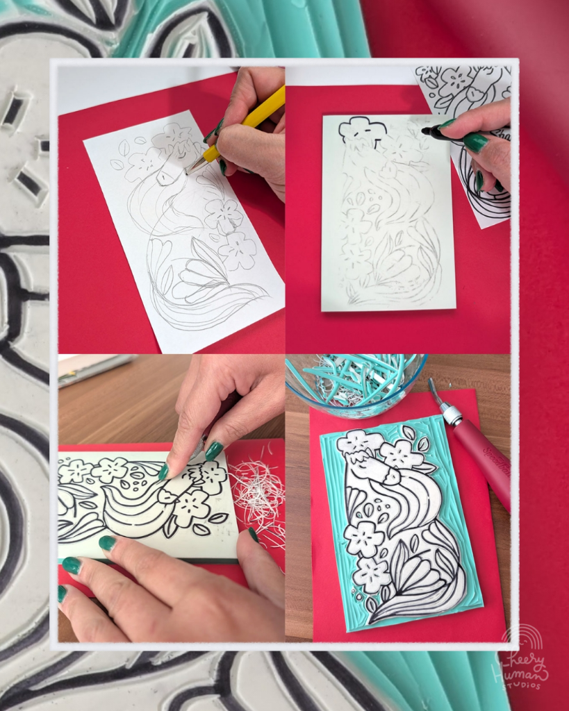 Year of the Horse - Hand-Printed / Block-Printed Red Envelope