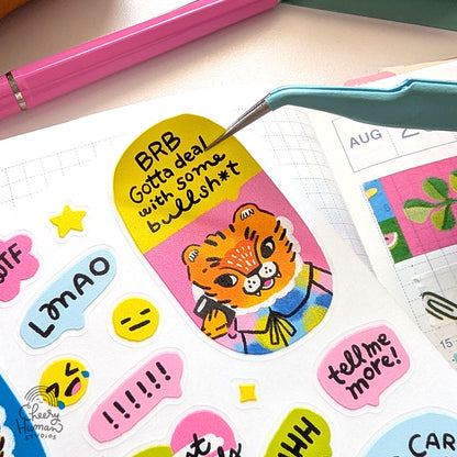 BFF Chats - Transparent Vinyl Sticker Sheet