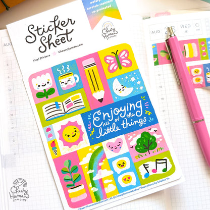 Enjoying the Little Things Vol 1 - Vinyl Sticker Sheet