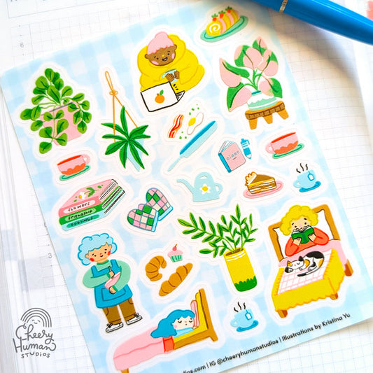 Home Sweet Home - Transparent Vinyl Sticker Sheet