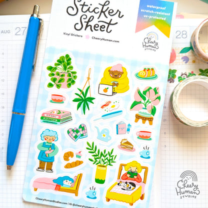 Home Sweet Home - Transparent Vinyl Sticker Sheet
