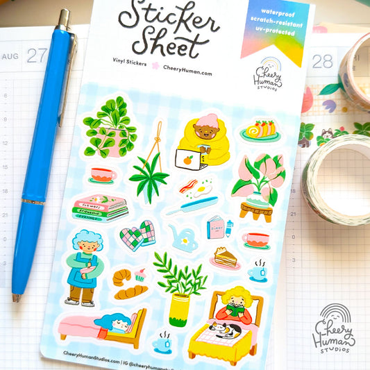 Home Sweet Home - Transparent Vinyl Sticker Sheet