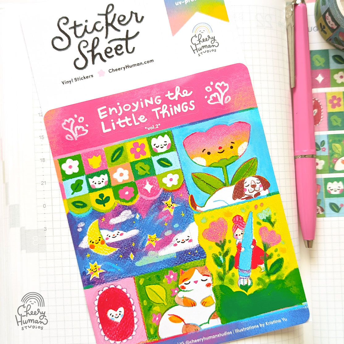 Enjoying the Little Things Vol 2 - Vinyl Sticker Sheet