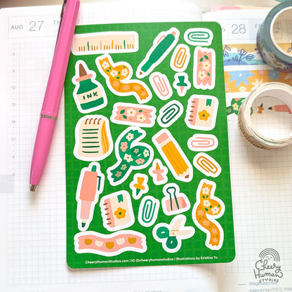 Stationery Shop - Vinyl Sticker Sheet