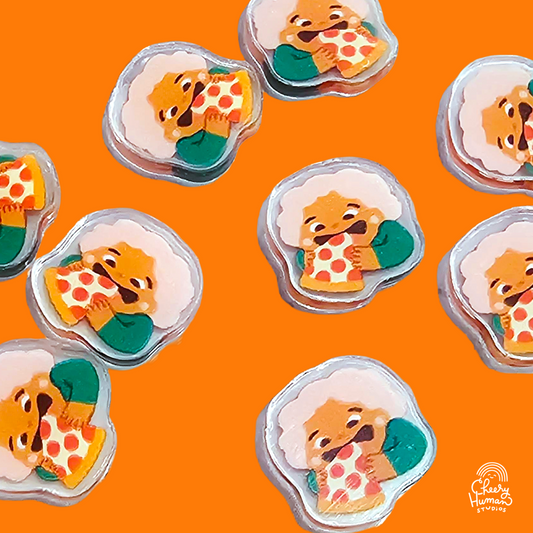 Pizza Girl Shaker Charm