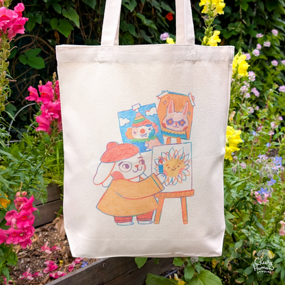 Artist Bunny - Canvas Tote Bag