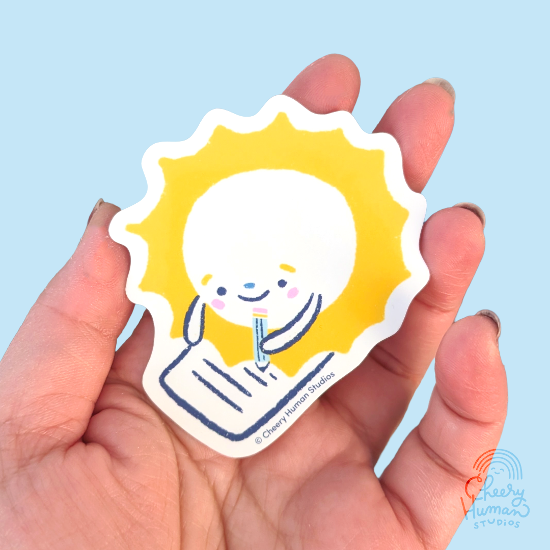 Bella the Sun Writes a Letter - Handmade Vinyl Sticker