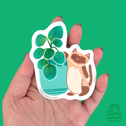Cats & Plants - Handmade Vinyl Stickers