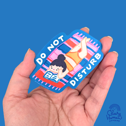 Do Not Disturb (Beach Reading) - Handmade Vinyl Sticker