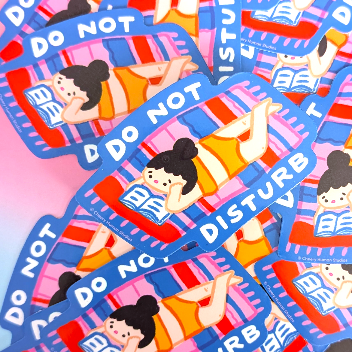 Do Not Disturb (Beach Reading) - Handmade Vinyl Sticker