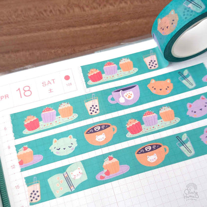 Cozy Cat Cafe - Washi Tape