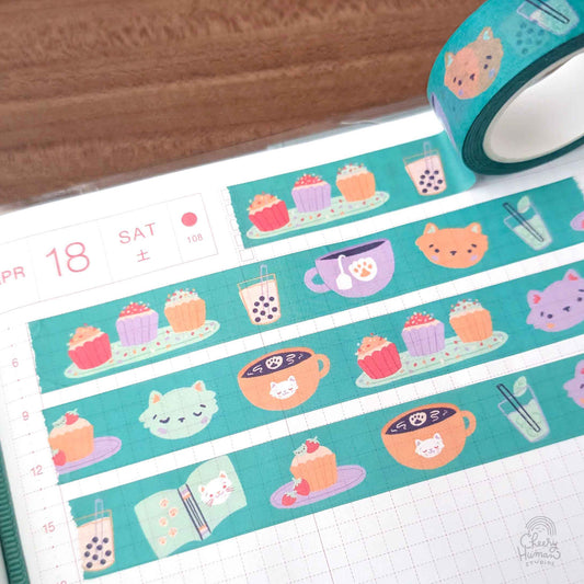 Cozy Cat Cafe - Washi Tape