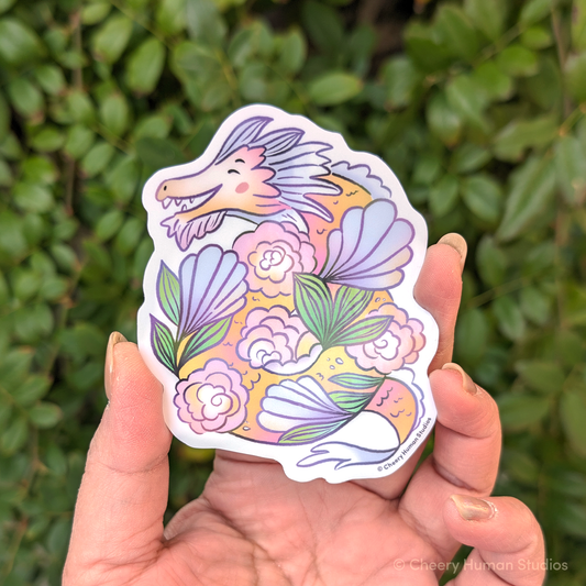 Dragon (Yellow) - Year of the Dragon - Handmade Vinyl Sticker