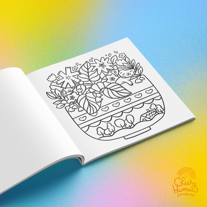 Cozy Animals & Plants Coloring Book