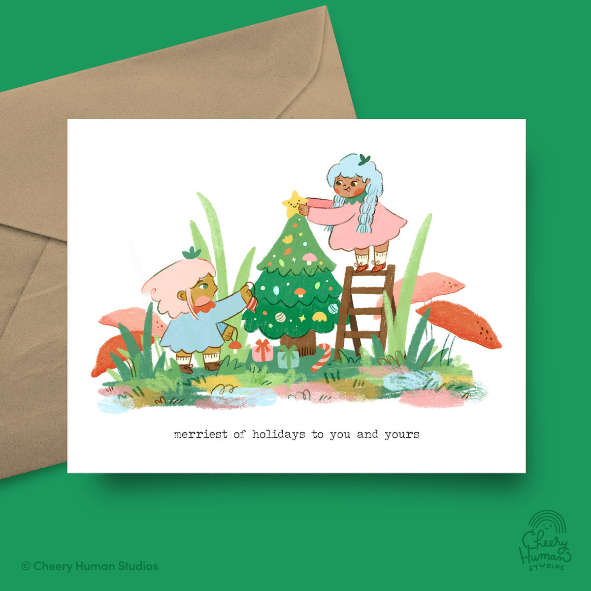 Merriest of Holidays - Holiday ✺ Christmas ✺ Cute Greeting Card