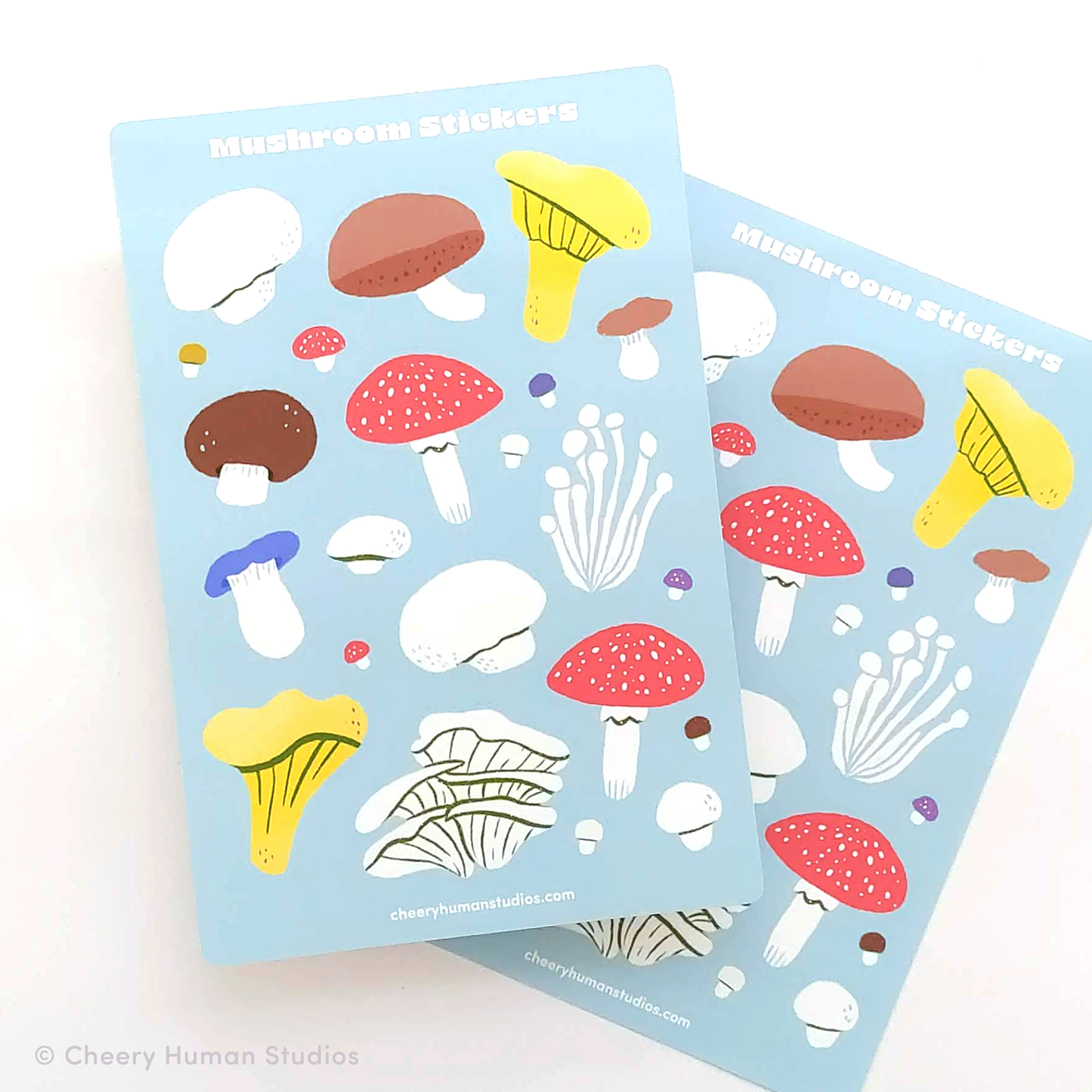 Mushrooms - Decorative Sticker Sheet | Single Sticker Sheet or Pack of 5