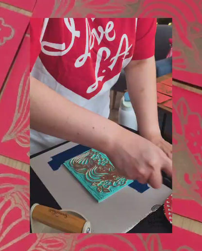 Year of the Horse - Hand-Printed / Block-Printed Red Envelope