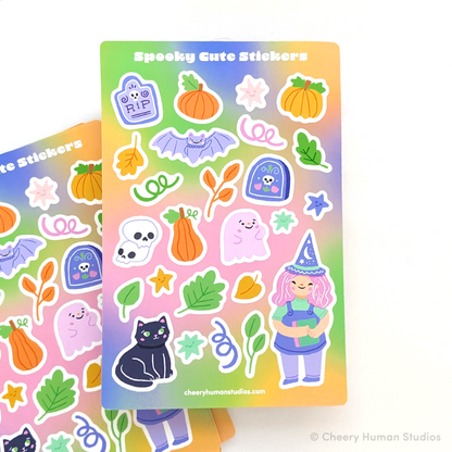 Spooky Cute - Decorative Sticker Sheet | Single Sticker Sheet or Pack of 5