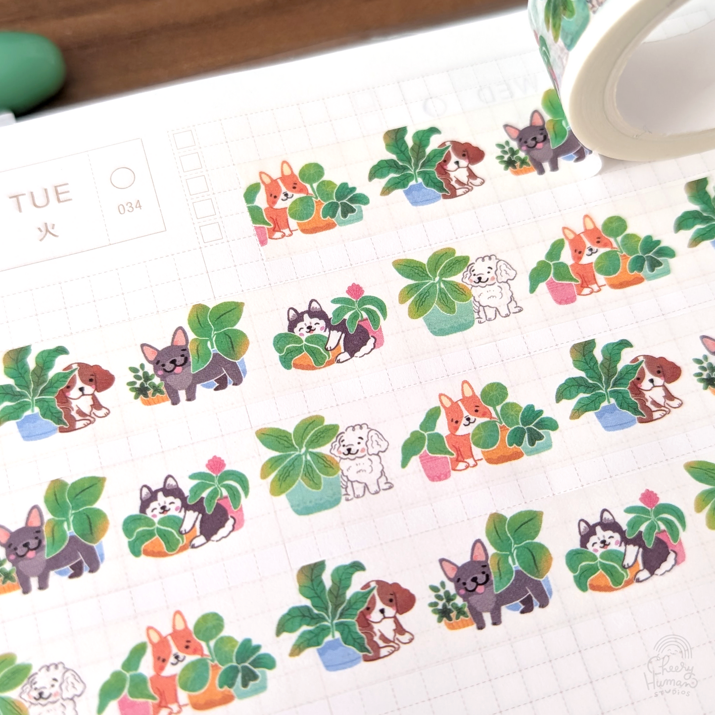 Dogs & Plants - Washi Tape