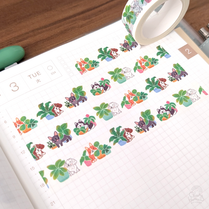 Dogs & Plants - Washi Tape