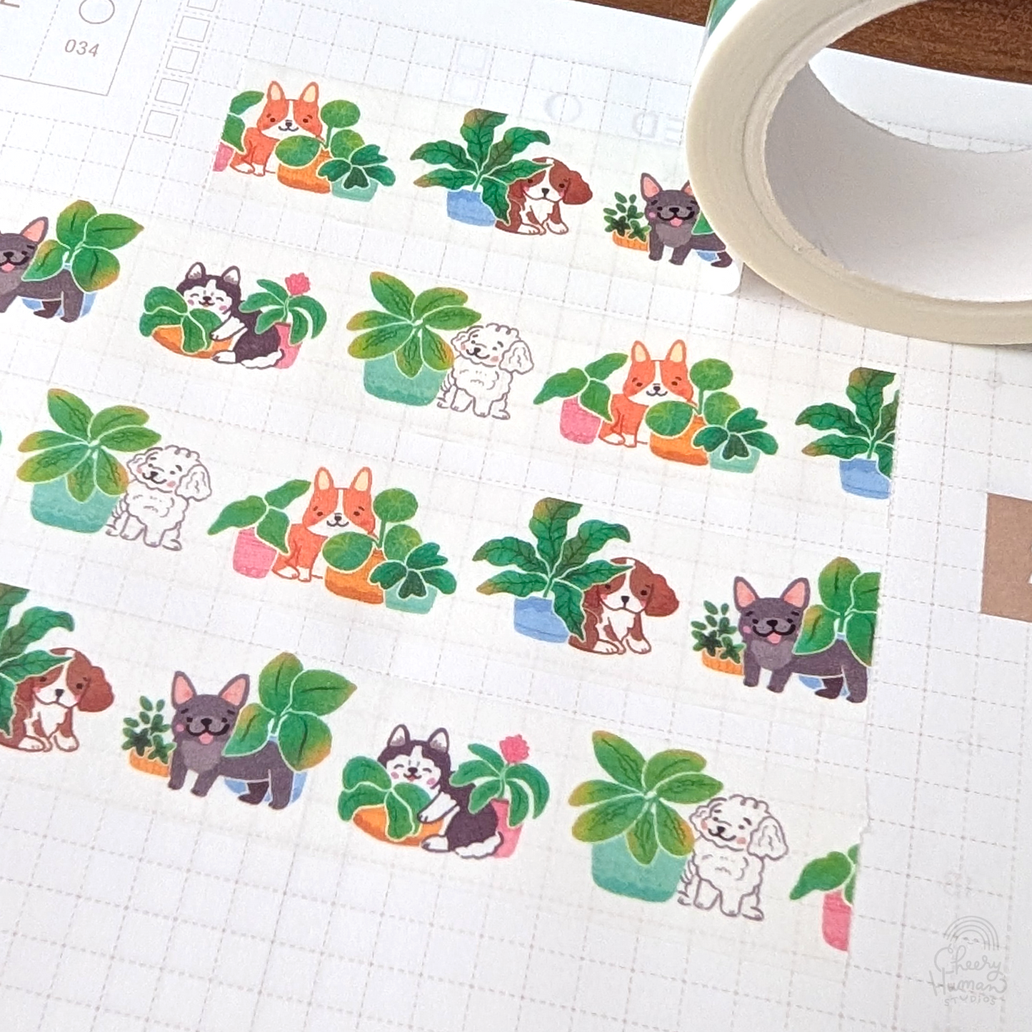 Dogs & Plants - Washi Tape