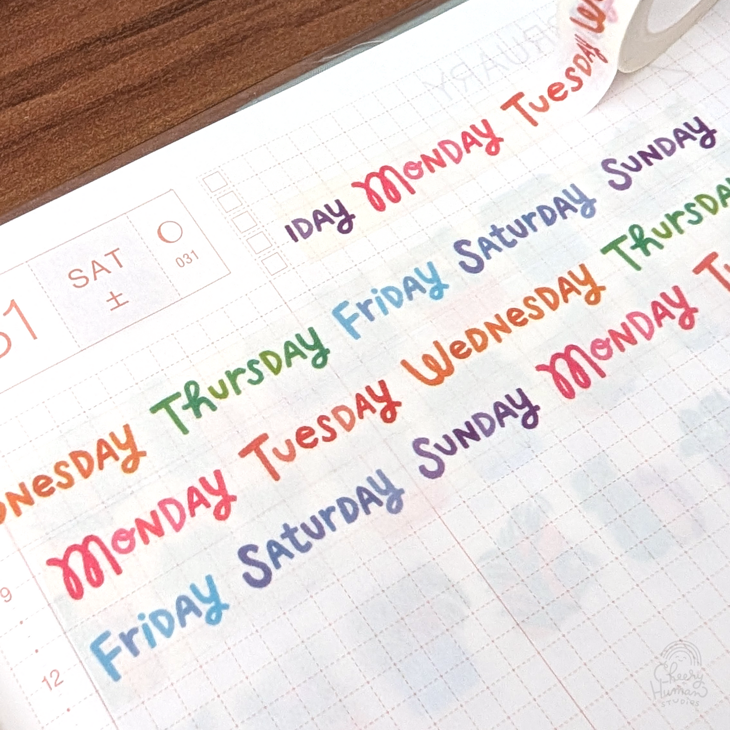 Days of the Week v2.0 - 10mm Washi Tape