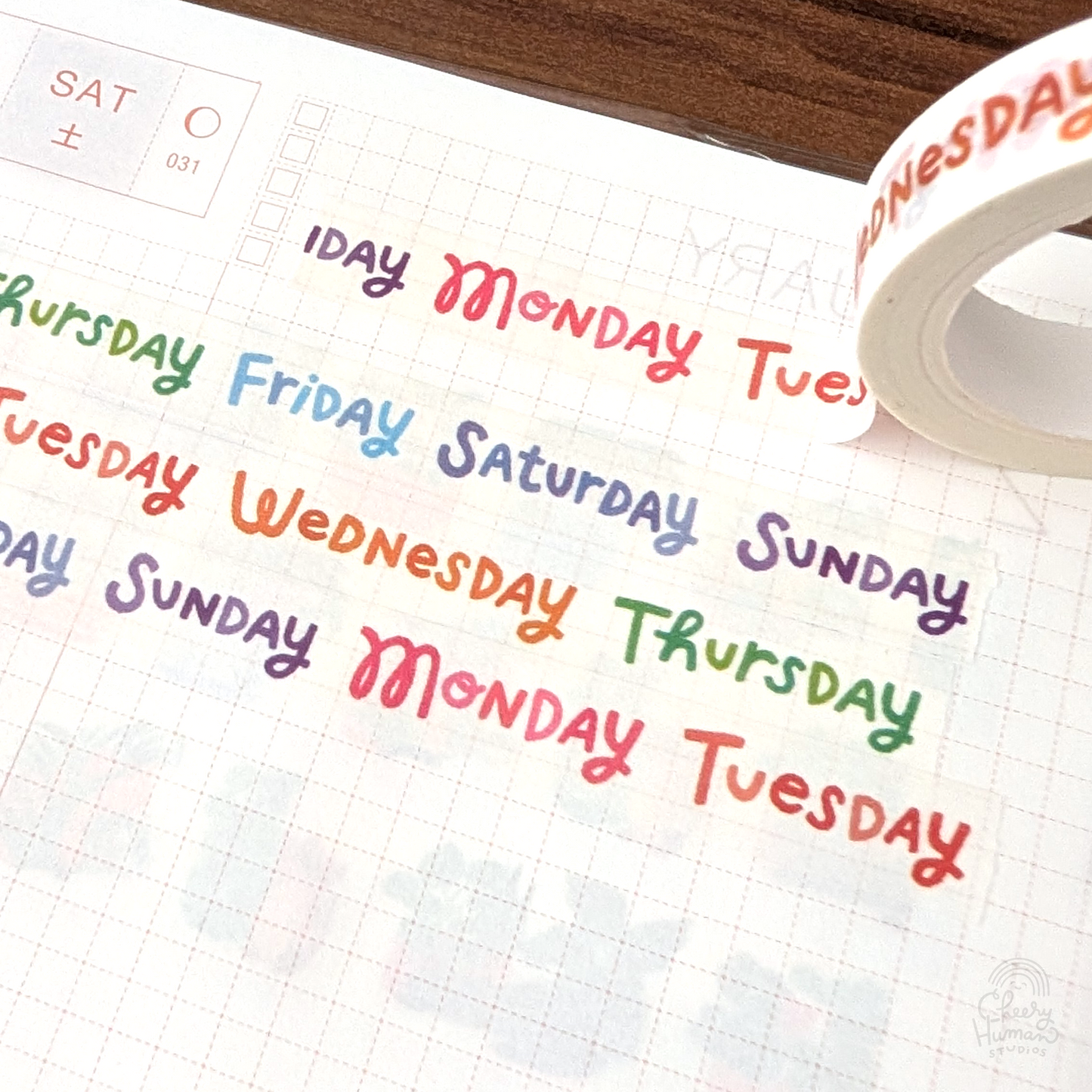 Days of the Week v2.0 - 10mm Washi Tape