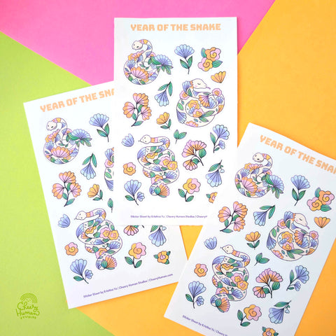 Year of the Snake - Decorative Sticker Sheet