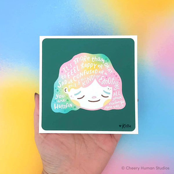 Hair Emotions 2: Art Print & Sticker Set
