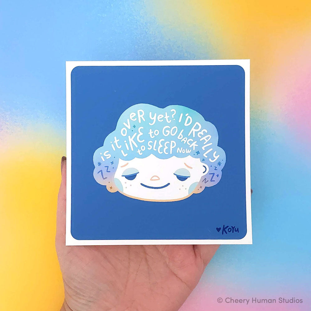 Hair Emotions 2: Sleepy - 5x5 Art Print