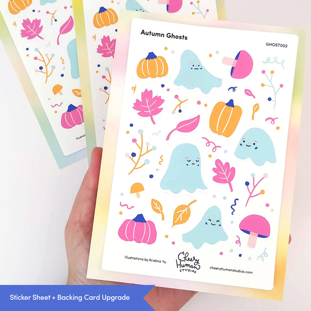 Autumn Ghosts - Sticker Sheet | Single Sticker Sheet or Pack of 5