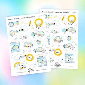 Koko the Rainbow & Friends Love Snail Mail - Sticker Sheet | Single Sticker Sheet or Pack of 5