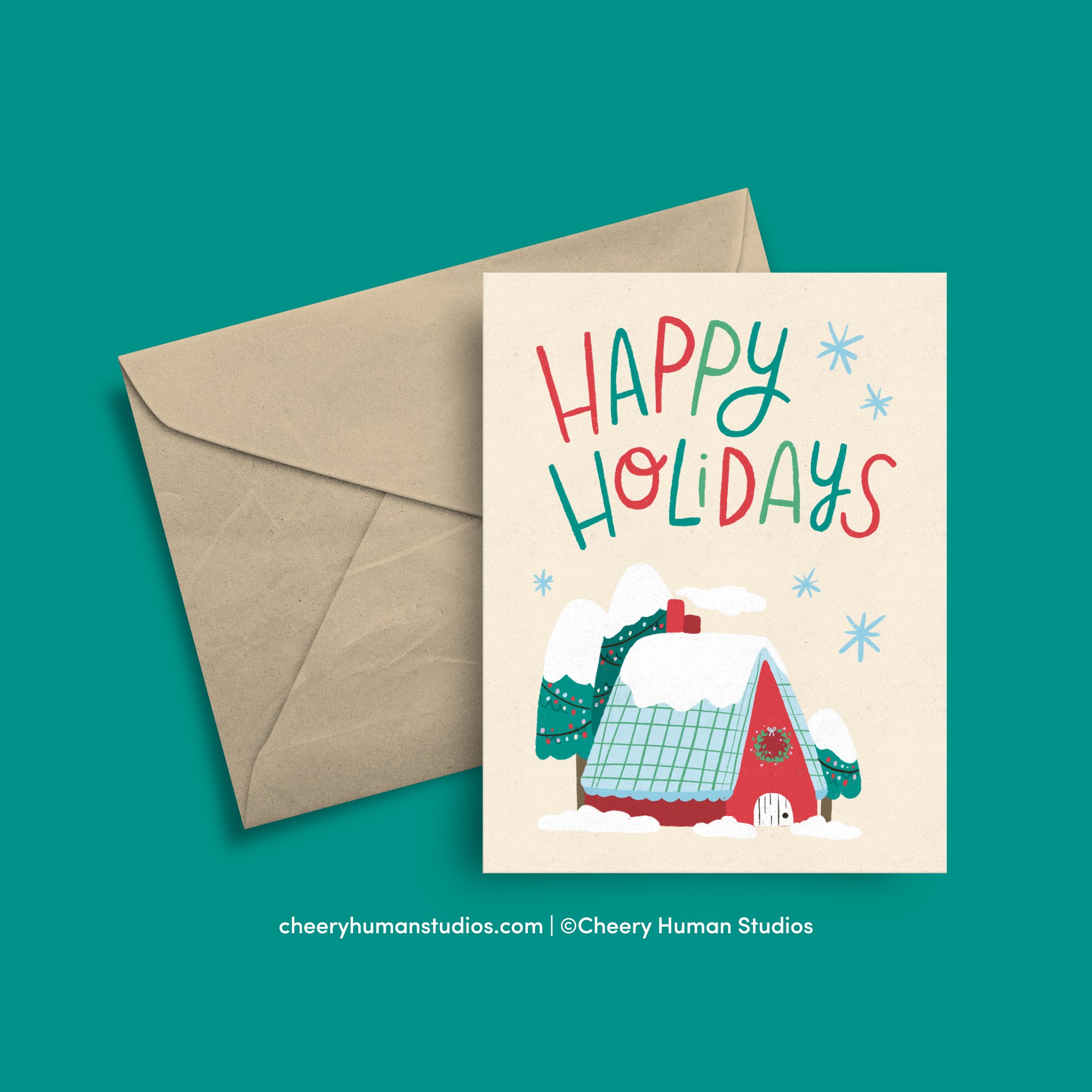Happy Holiday Home - Greeting Card | Holiday Greeting Card