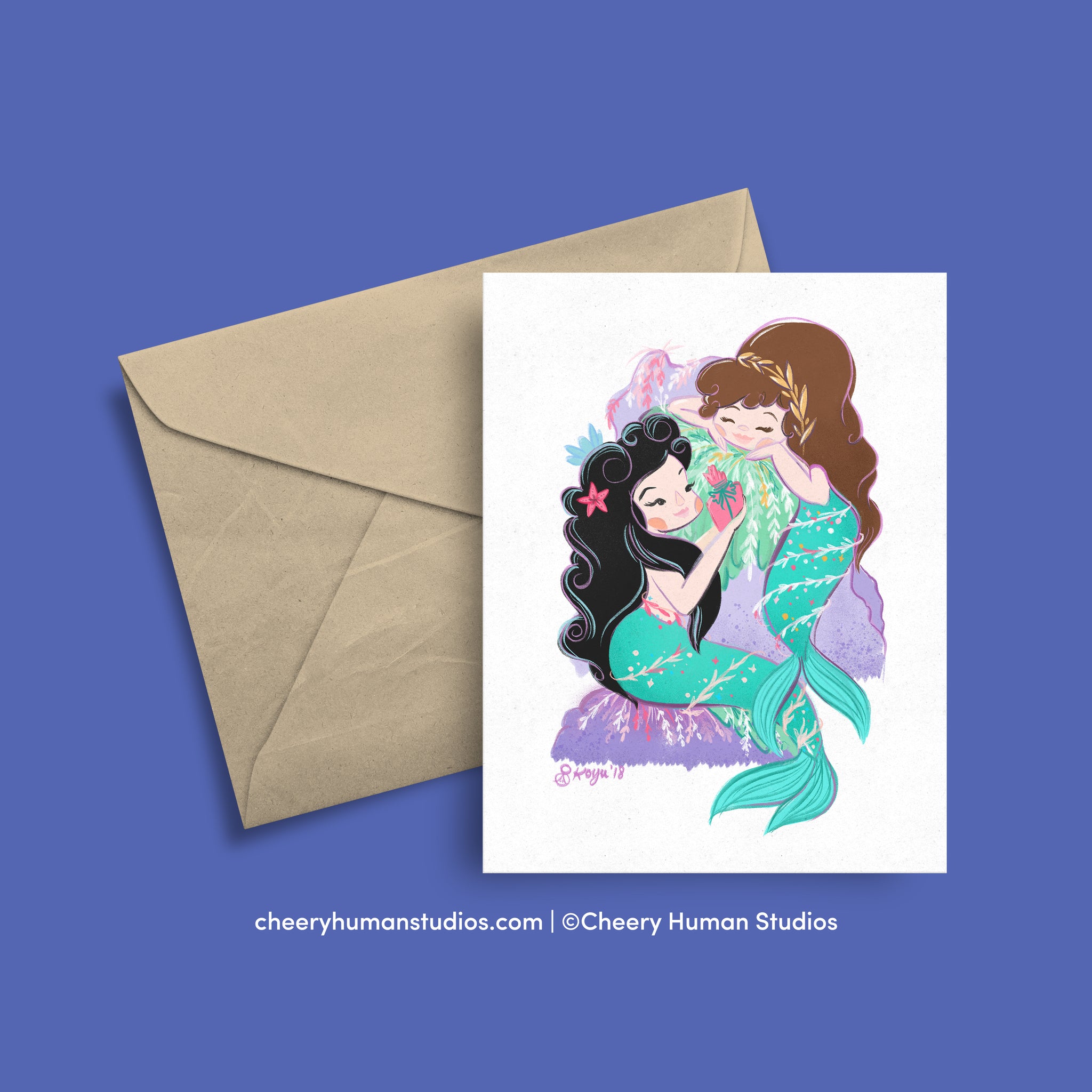 Mermaid Gift Exchange - Holiday Greeting Card