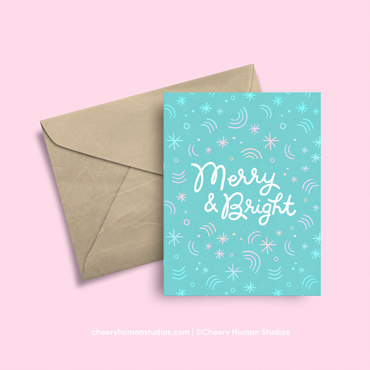 Merry and Bright - Greeting Card | Holiday Greeting Card | Christmas