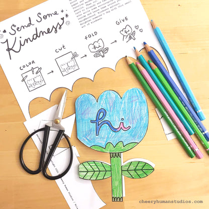 *FREE* Send Some Kindness Printable Flower Card | Printable Activity Sheet | World Kindness Day 2021 - Digital Download