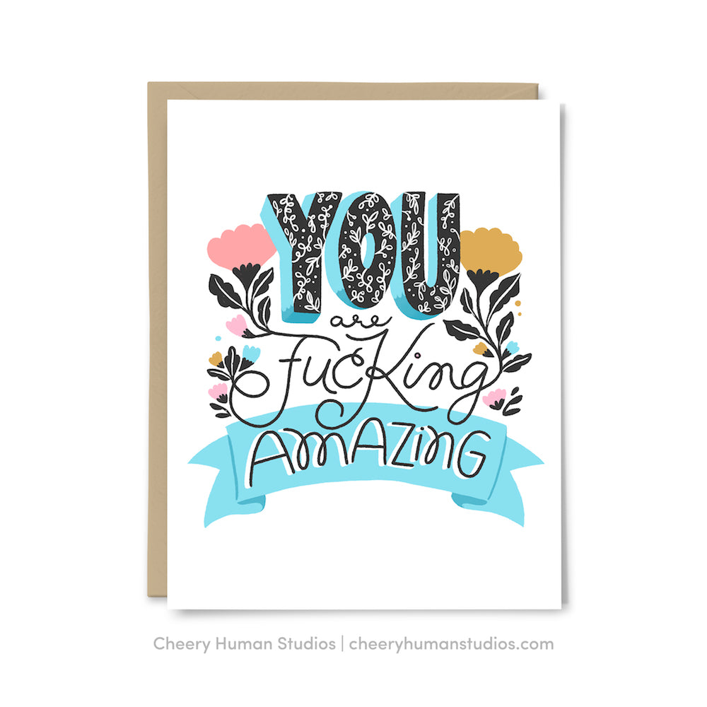F*ing Amazing - Greeting Card (Updated Design)